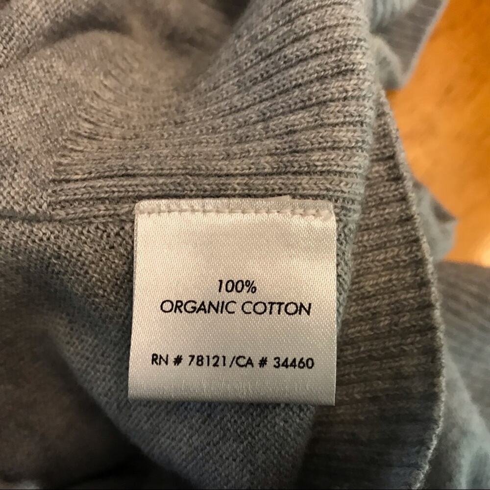 EILEEN FISHER Petite Double Breasted Gray Sweater Sz  PS - Picture 4 of 4